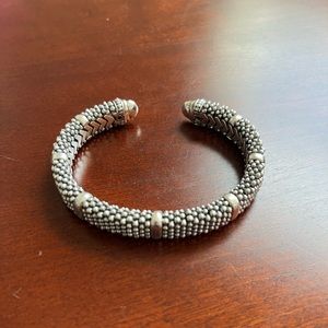 LAGOS signature caviar cuff bracelet